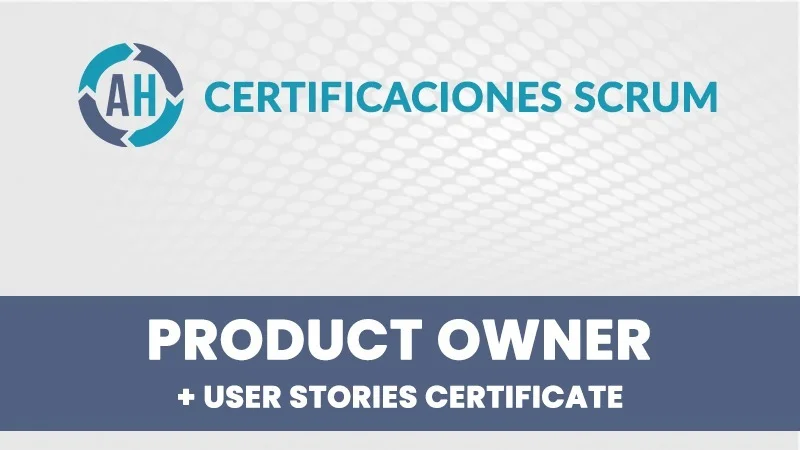 Portada de Certificación Product Owner + Certificación User Stories 28 y 29 de noviembre
