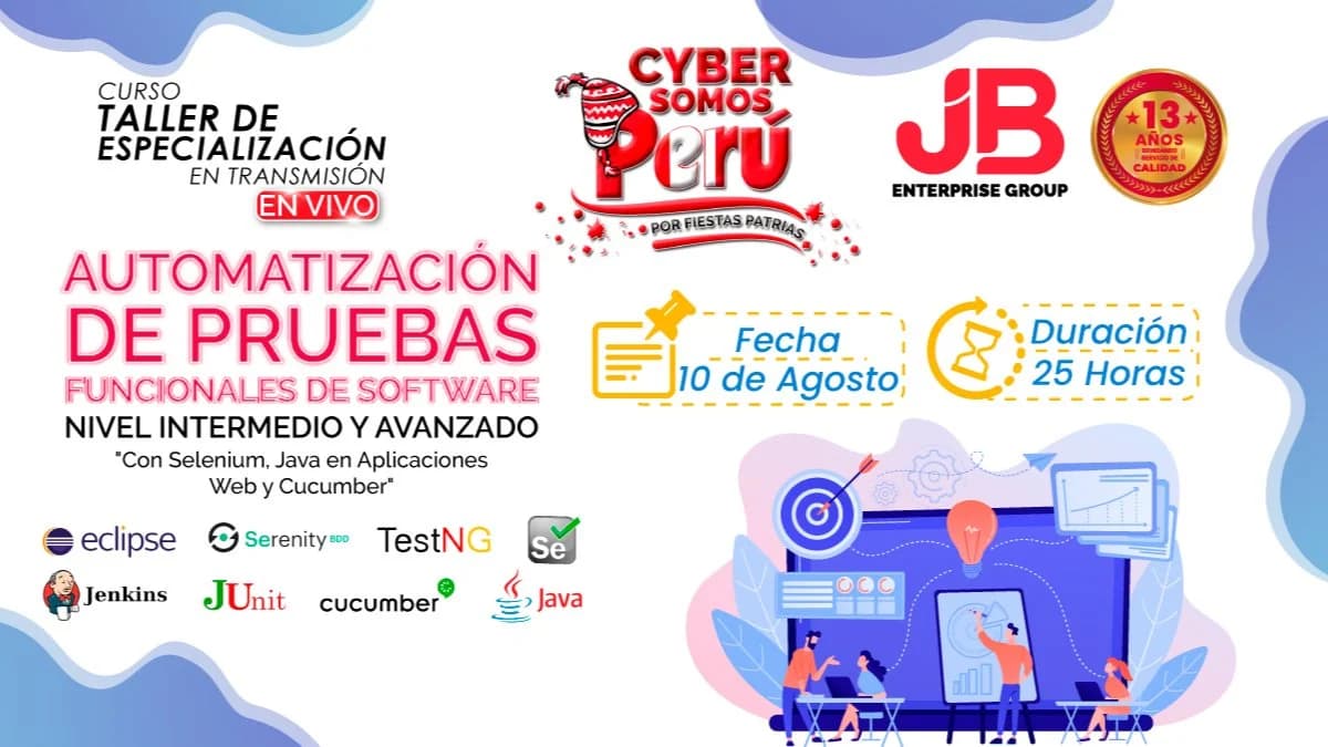 Portada de CYBER "SOMOS PERÚ": AUTOMATIZACIÓN DE PRUEBAS FUNCIONALES DE SOFTWARE