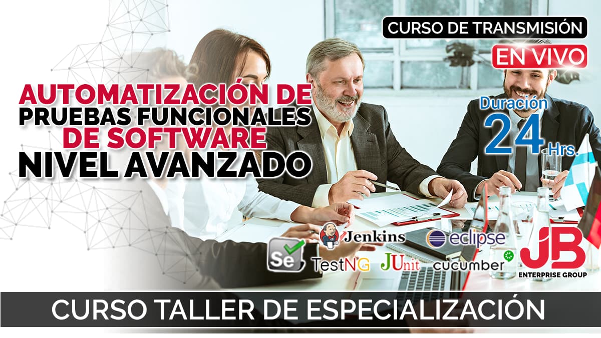 Portada de Curso de Transmisión en Vivo: Automatización de Pruebas Funcionales con Selenium