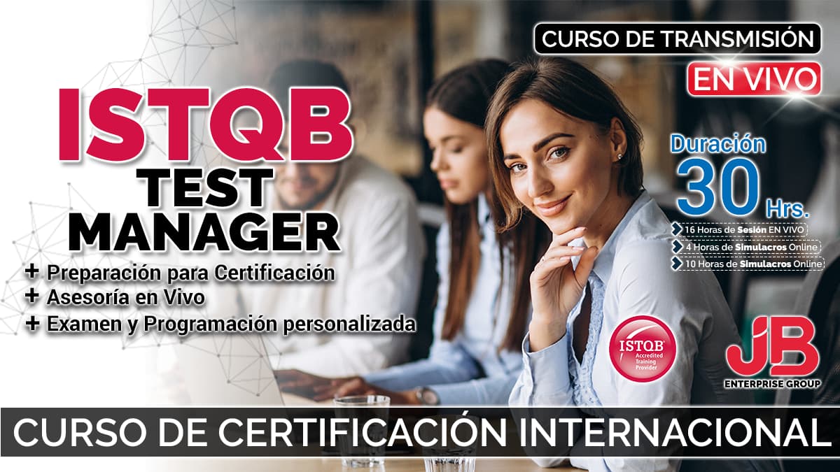 Portada de Curso de Transmisión en Vivo:ISTQB Test Manager