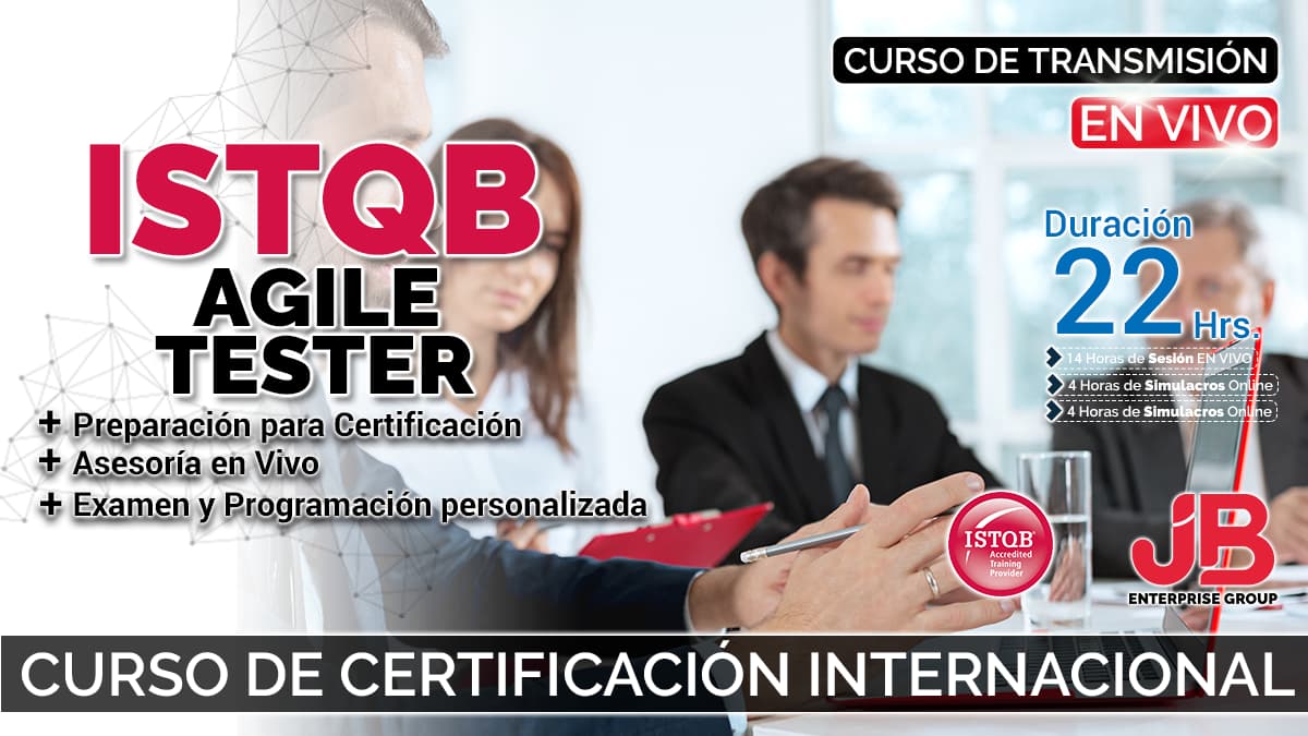 Portada de Curso de Transmisión en Vivo: ISTQB AGILE TESTER " Curso + Preparación + examen"