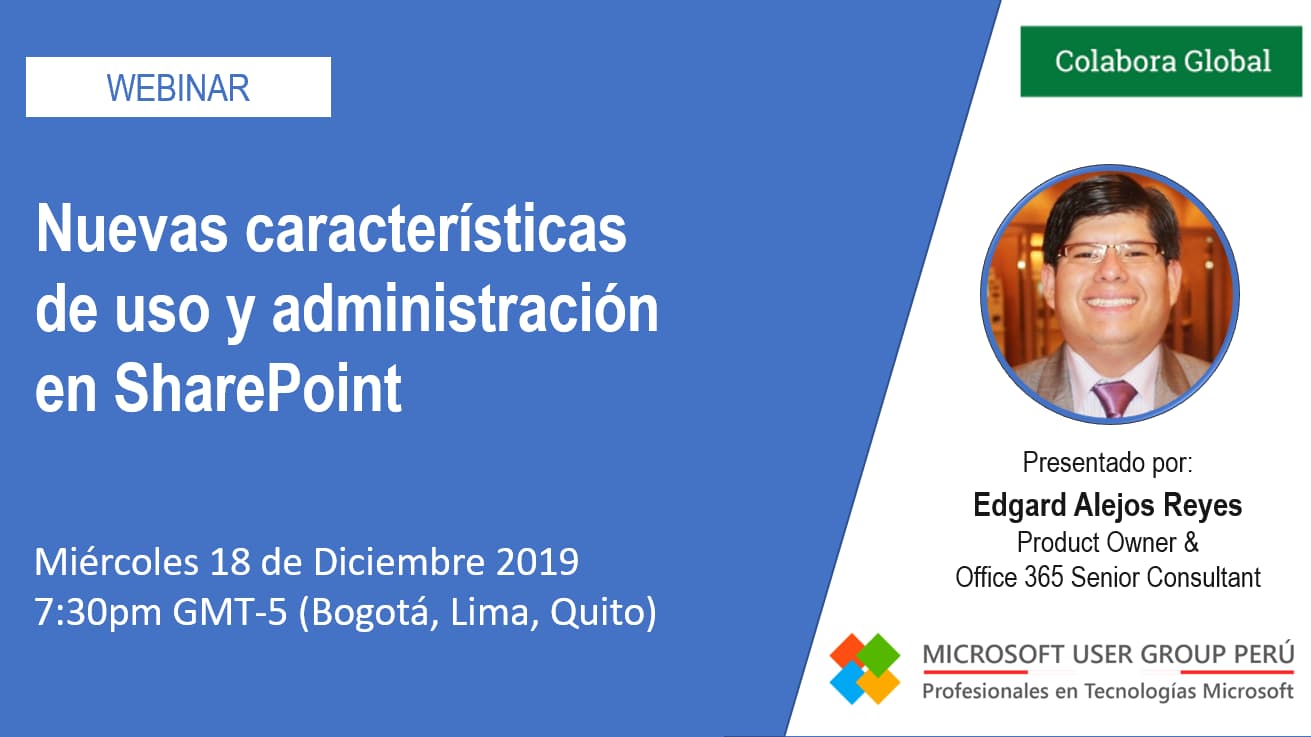 Portada de Webinar: Novedades en el uso y administración de SharePoint Online