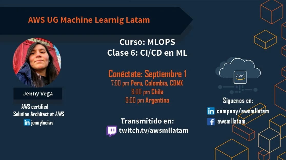 Portada de Curso MLOPS - Clase 6: CI/CD en ML