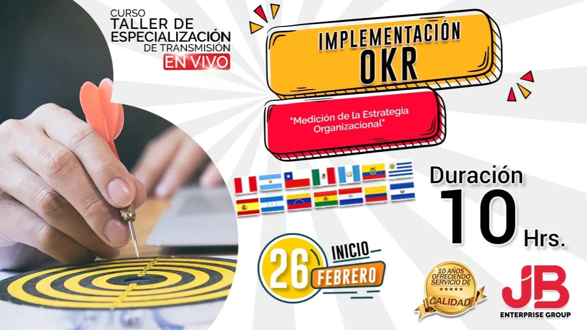 Portada de Taller: Implementación OKR "Medición de la Estrategia Organizacional"