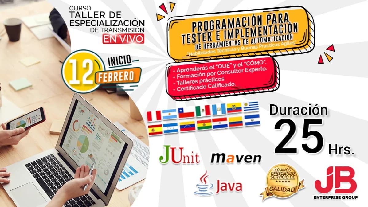 Portada de Curso Taller “Programación para Testers"