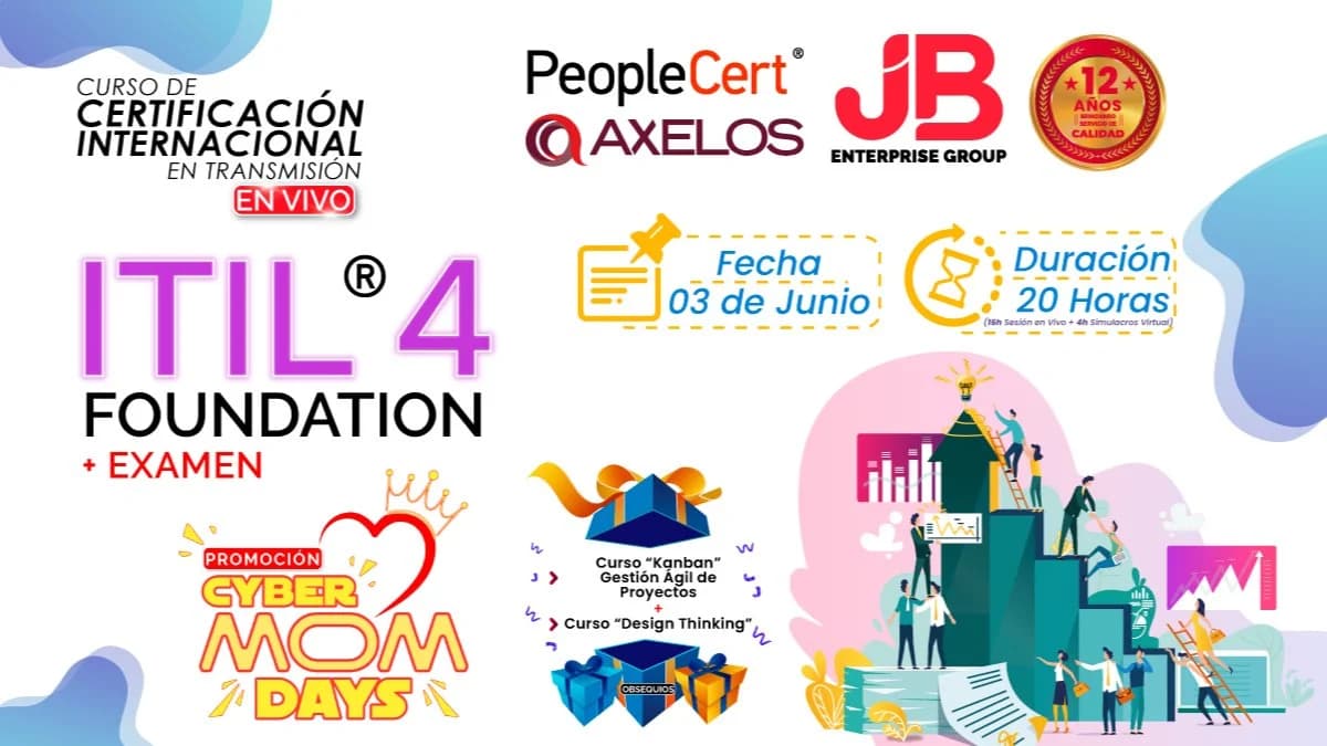 Portada de CYBER MOM DAYS: ITIL4 FOUNDATION + EXAMEN