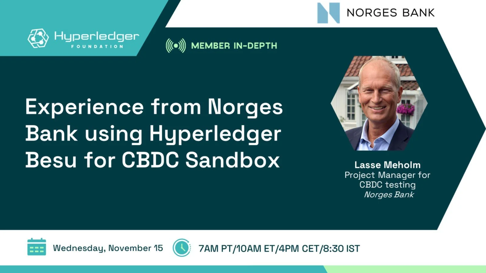 Portada de Webinar: How Central Bank of Norway is using Hyperledger Besu for CBDC Sandbox