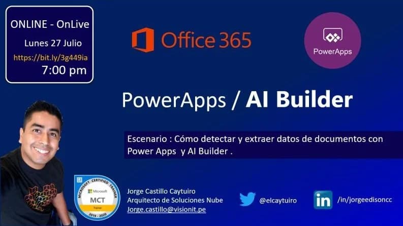 Portada de PowerApps para la captura de datos en documentos