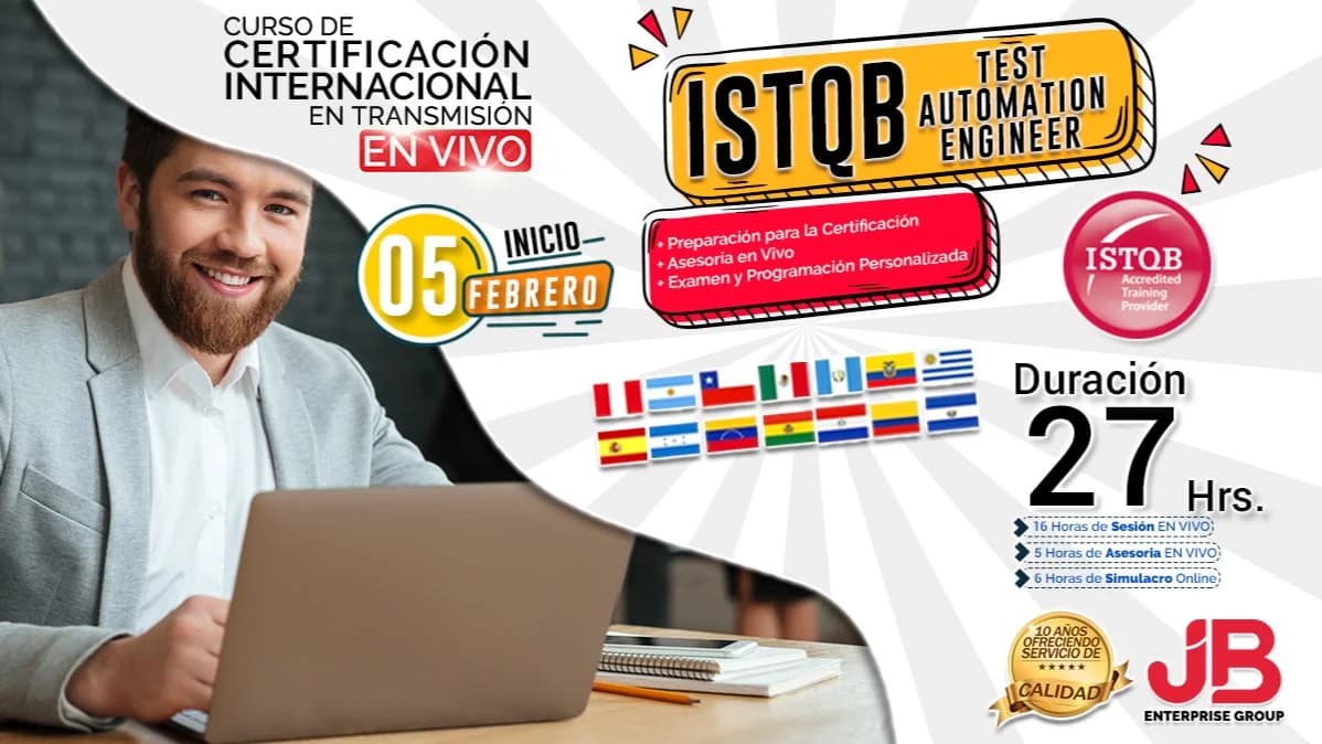 Portada de Certificacion:ISTQB Test Automation Engineer"Preparacion + Examen Internacional"