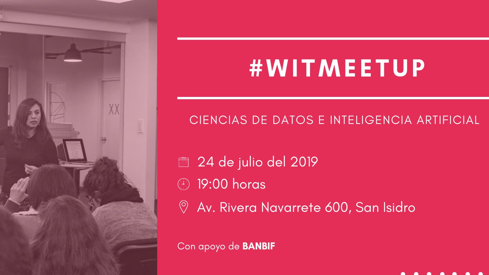 Portada de WiTMeetup de Julio / LINK DE REGISTRO EN LA DESCRIPCIÓN ⬇ ⬇ ⬇ ⬇