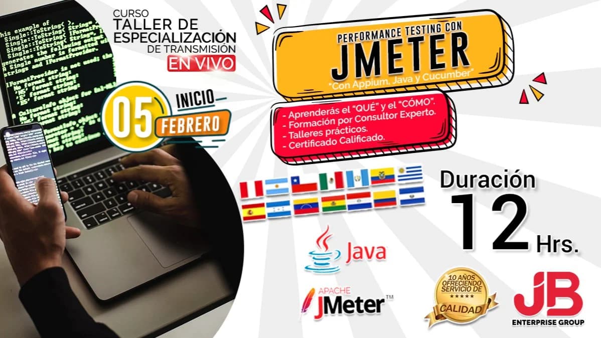 Portada de Curso Taller- Performance Testing con JMeter