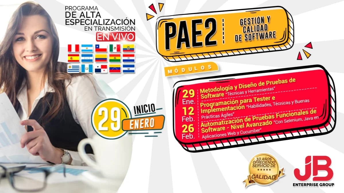 Portada de CURSO DE TRANS. EN VIVO: Gestión y Calidad de Software