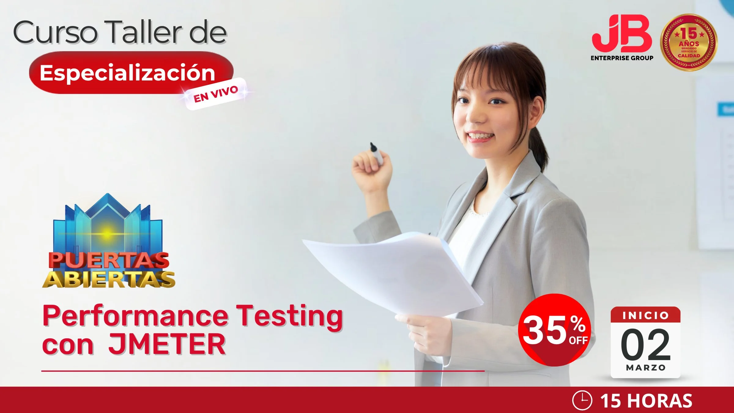 Portada de ๐ช๐๏ธ PUERTAS ABIERTAS JB ENTERPRISE GROUP ๐ชโญPERFORMANCE TESTING CON JMETER