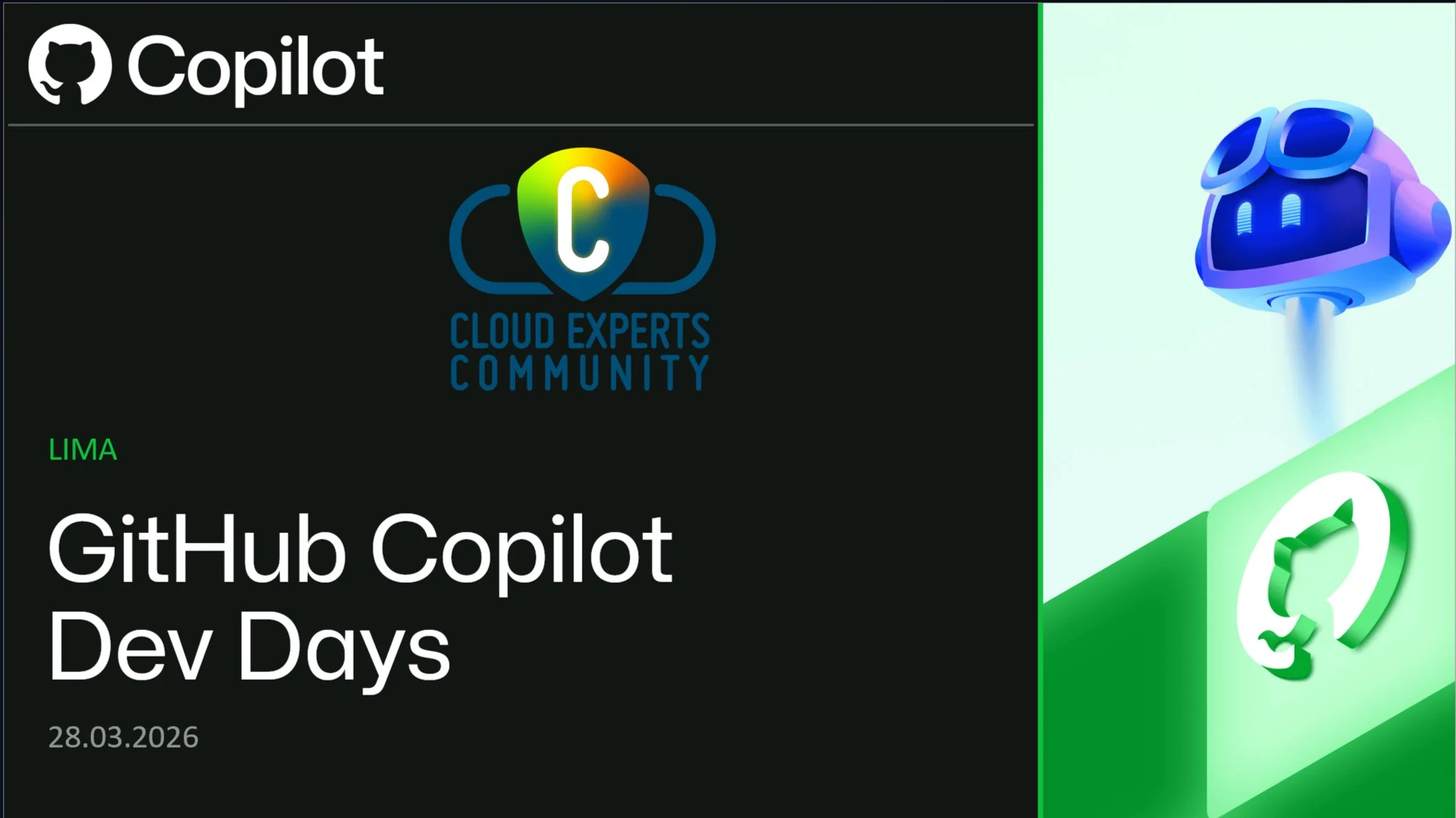 Portada de GitHub Copilot Dev Days | Lima