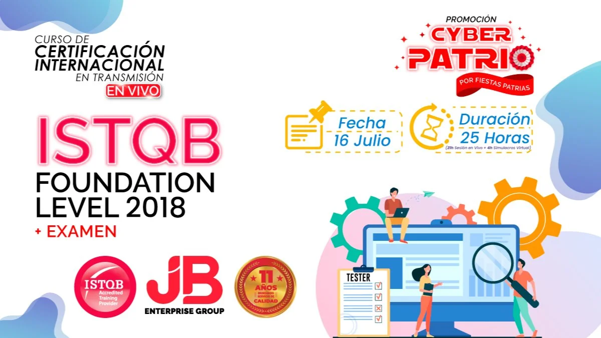 Portada de PROMO CYBER PATRIO:ISTQB FOUNDATION LEVEL 2018 Preparación+Examen Internacional"