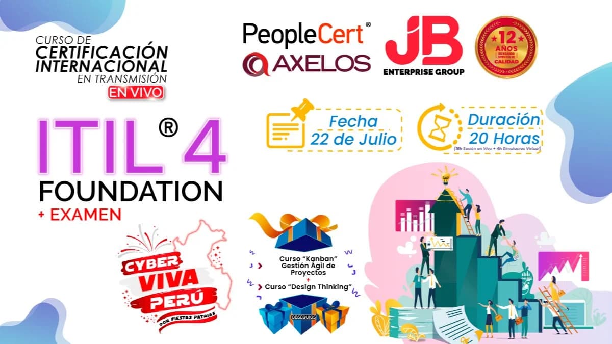 Portada de CYBER VIVA PERÚ: ITIL4 FOUNDATION + EXAMEN