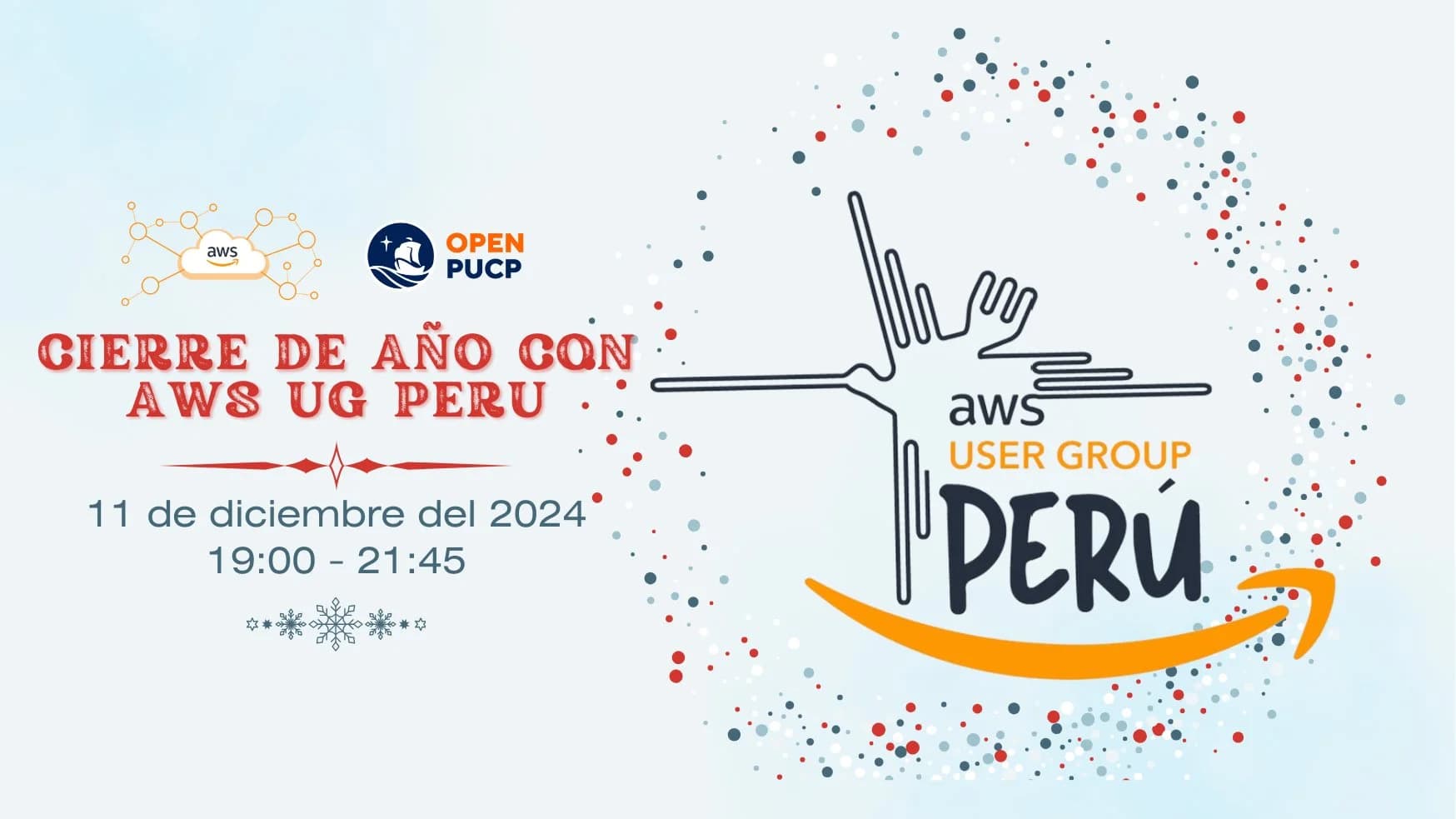 Portada de Cierre de Año con AWS UG Perú