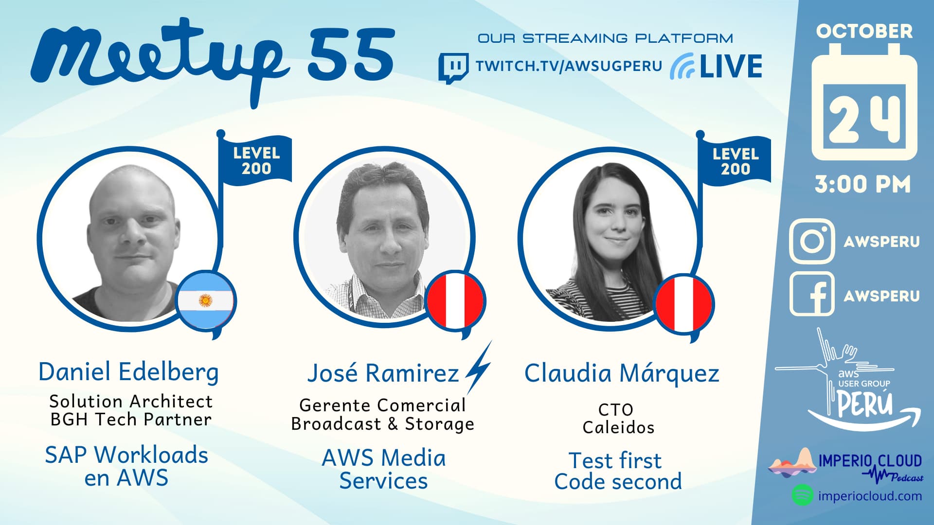Portada de Directo #55 Automated Tests en AWS, Flash Talk AWS Elemental & Workloads con SAP