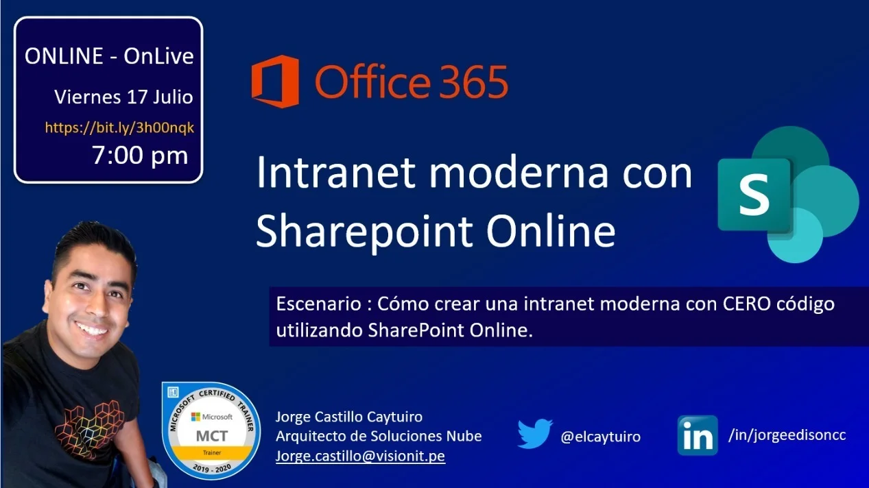 Portada de Crear una intranet desde cero con SharePoint Online