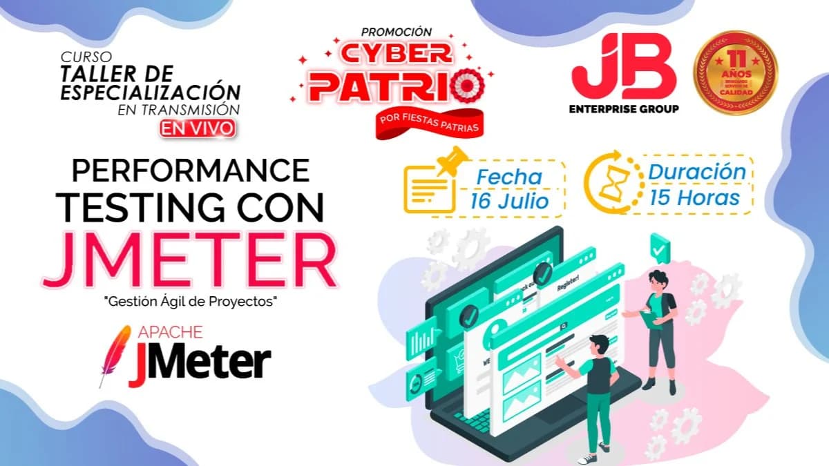 Portada de PROMO CYBER PATRIO: Performance Testing con JMeter